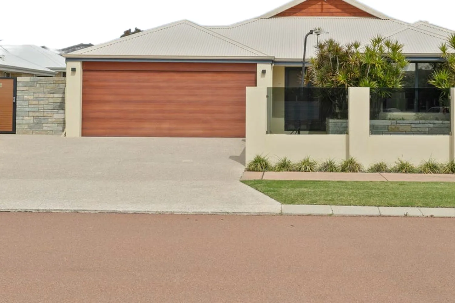 Concrete crossover and driveway apron
