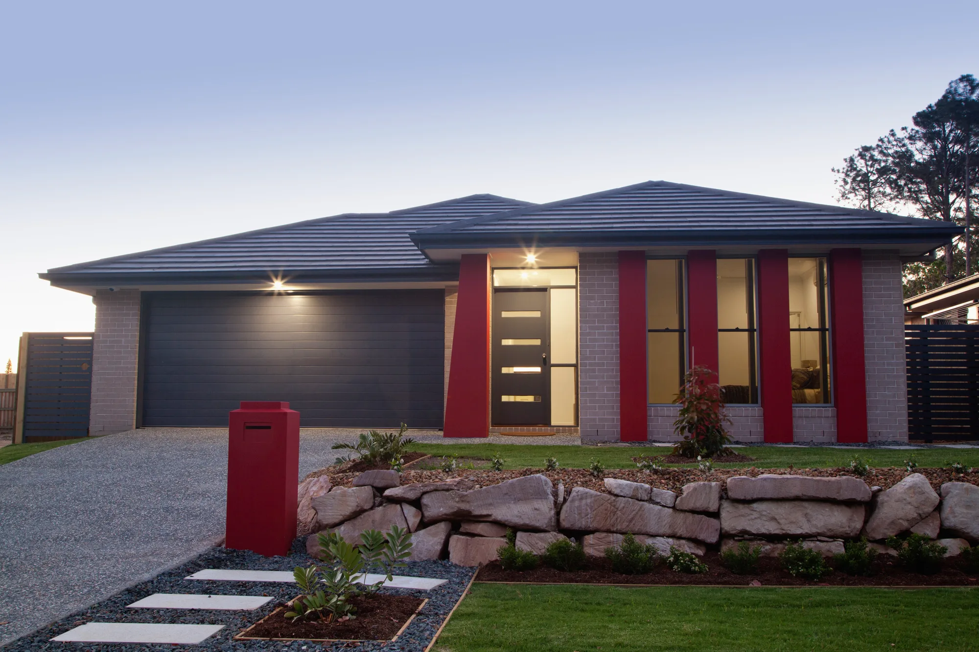 Concrete driveway on a sandy coastal property near Geelong